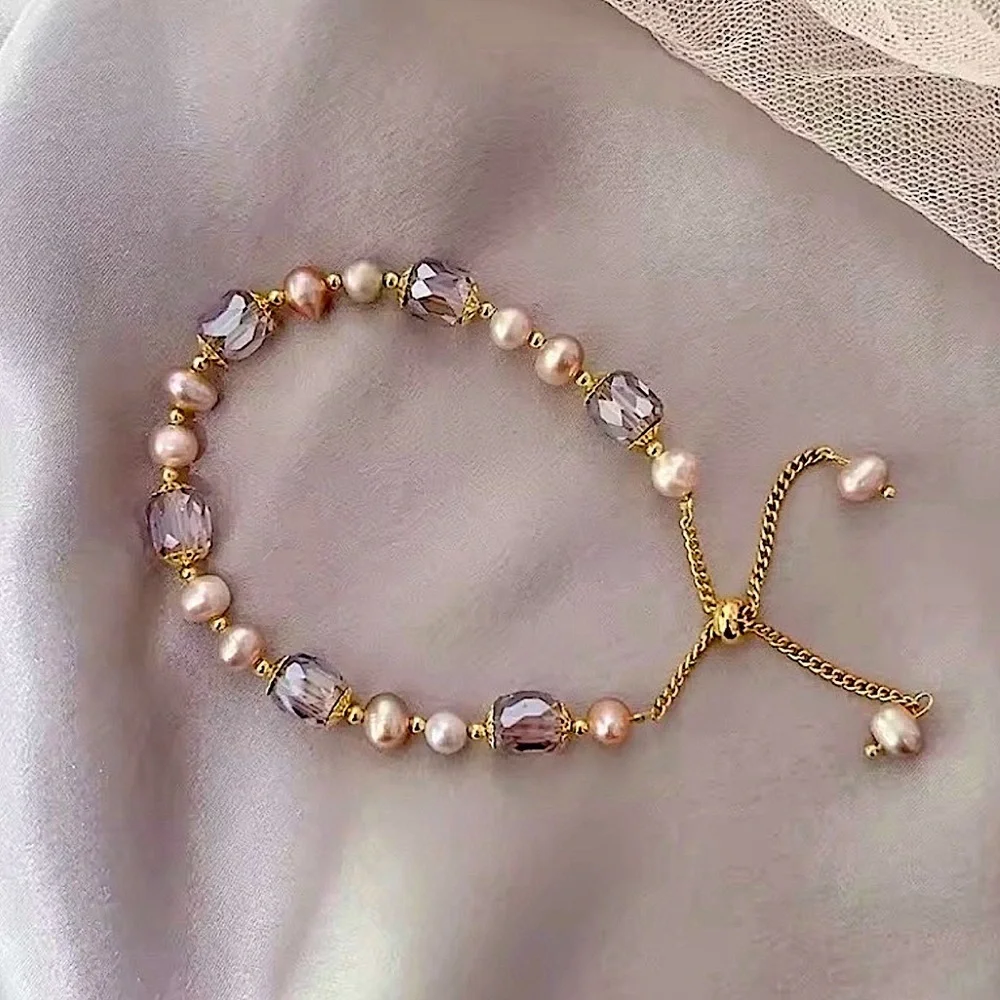 Gold Plated Beaded Pearl Bracelet
